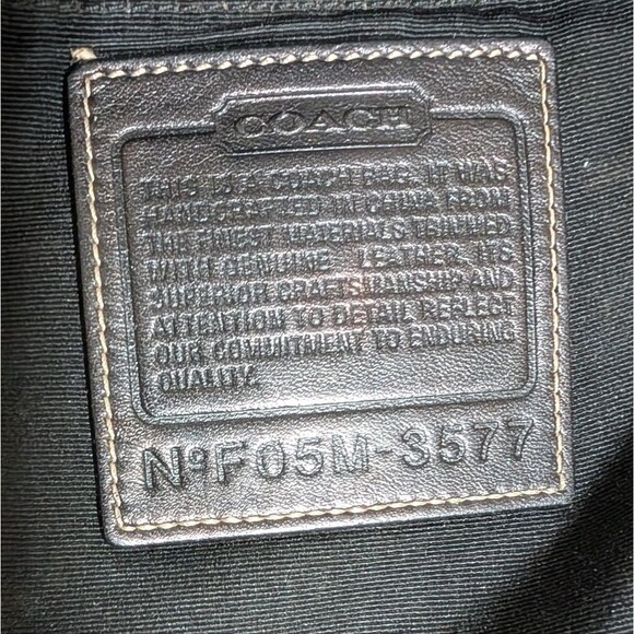 Coach signature classic canvas leather shoulder bag F05M-3577 Authentic Y2K Soho - Picture 5 of 11